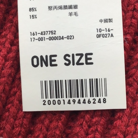 NWT Red White Cowl/Neck Warmer - Picture 6 of 6